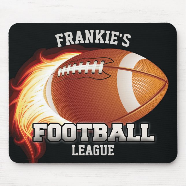 Personlig NAMN American Football Flames Sports Musmatta (Framsidan)