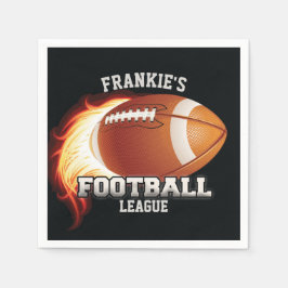 Personlig NAMN American Football Flames Sports Pappersservett
