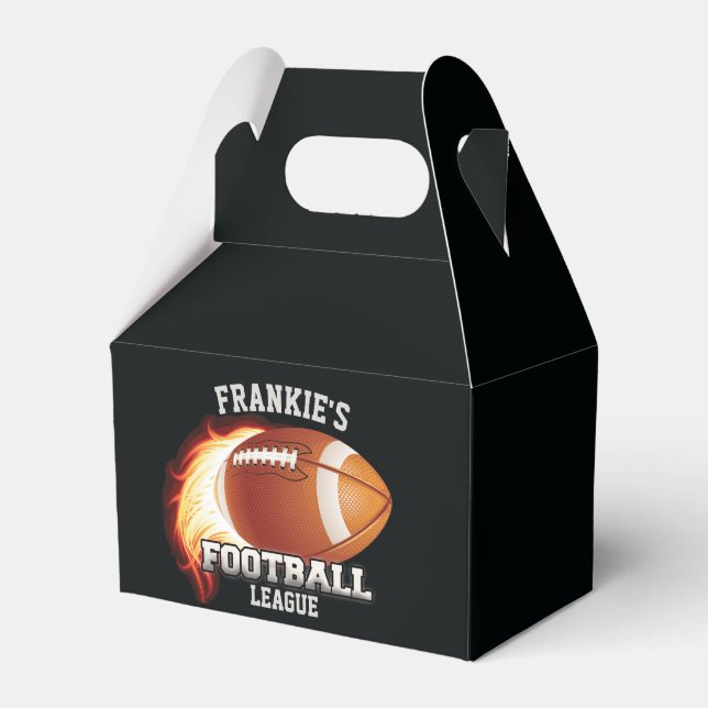 Personlig NAMN American Football Flames Sports Presentaskar (Framsidan Sidan)