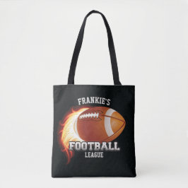 Personlig NAMN American Football Flames Sports Tygkasse