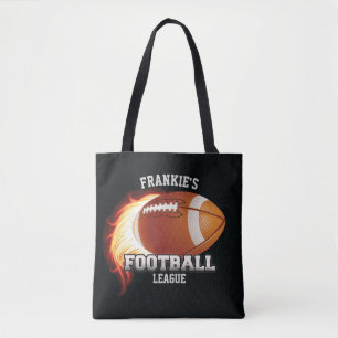 Personlig NAMN American Football Flames Sports Tygkasse
