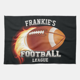 Personlig NAMN Amerikansk Fotboll Flames Sport Kökshandduk