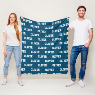 Personlig Namn Anpassningsbar Blanket för barn/Ung Fleecefilt