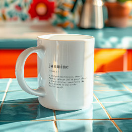 Personlig Namn Anpassningsbar Definition | 3 Foto Kaffemugg