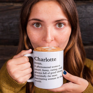 Personlig Namn Anpassningsbar Definition Kaffemugg