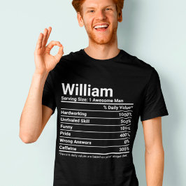 Personlig Namn Anpassningsbar Funny näringspåverka T Shirt