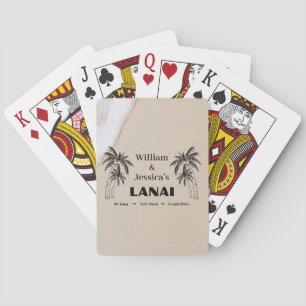 Personlig Namn Anpassningsbar Lanai Tropical Handf Casinokort