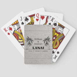 Personlig Namn Anpassningsbar Lanai Tropical Handf Casinokort