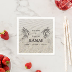 Personlig Namn Anpassningsbar Lanai Tropical Handf Pappersservett