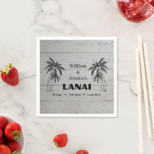 Personlig Namn Anpassningsbar Lanai Tropical Handf Pappersservett