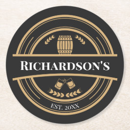 Personlig Namn-år Underlägg Papper Rund