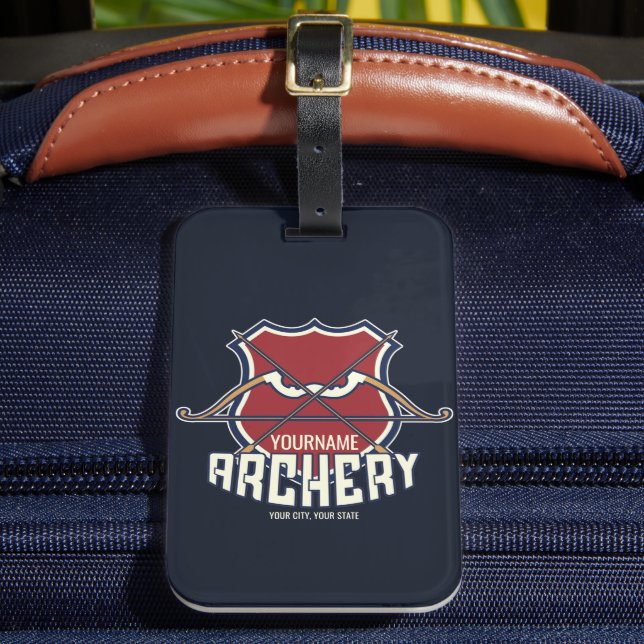 Personlig NAMN-arkitektur sportar rekurvformad böj Bagagebricka (Framsida Insitu 2)