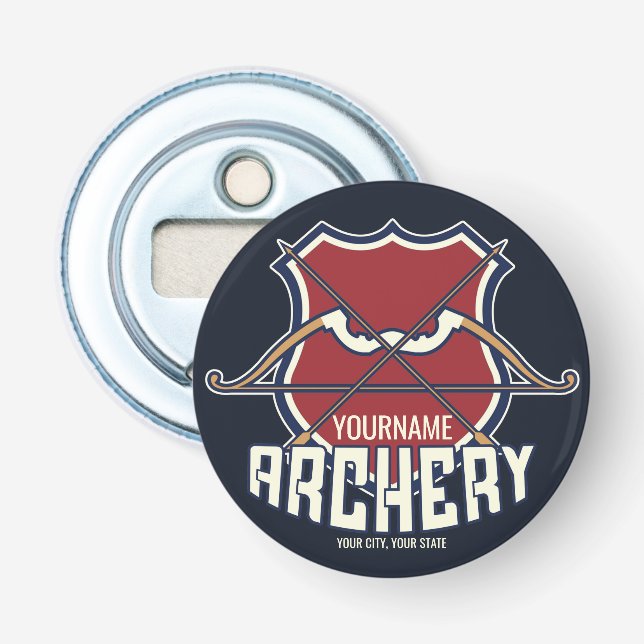 Personlig NAMN-arkitektur sportar rekurvformad böj Flasköppnare (Framsidan)