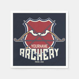 Personlig NAMN-arkitektur sportar rekurvformad böj Pappersservett