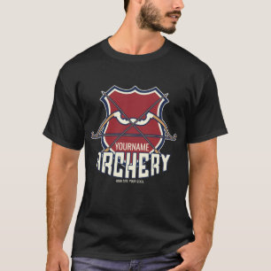 Personlig NAMN-arkitektur sportar rekurvformad böj T Shirt