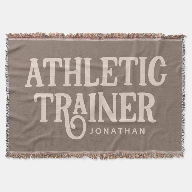 Personlig Namn Athletic Trainer Filt (Framsidan)