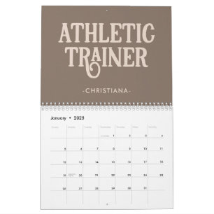 Personlig Namn Athletic Trainer Kalender