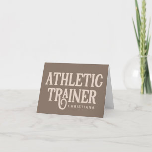 Personlig Namn Athletic Trainer Kort
