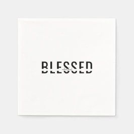 Personlig Namn B/W Bled Helgdag Cocktail Pappersservett