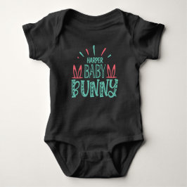 Personlig NAMN Baby Bunny Butterfly Påskägg T Shirt