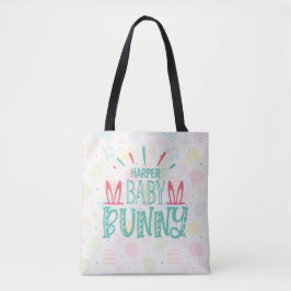 Personlig NAMN Baby Bunny Butterfly Påskägg Tygkasse