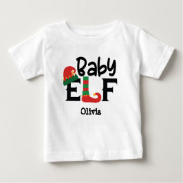 Personlig Namn Baby Elf jul T-Shirt