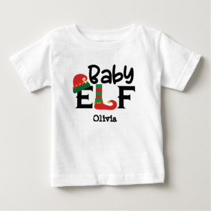Personlig Namn Baby Elf jul T-Shirt