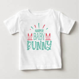 Personlig NAMN Baby Kanin Fjäril Påskägg T Shirt