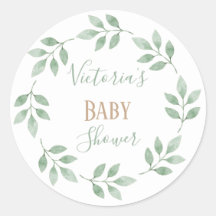 Personlig Namn Baby Shower Sticker
