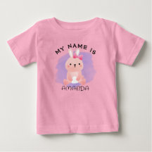 Personlig Namn Baby Shower Watercolor Rabbit