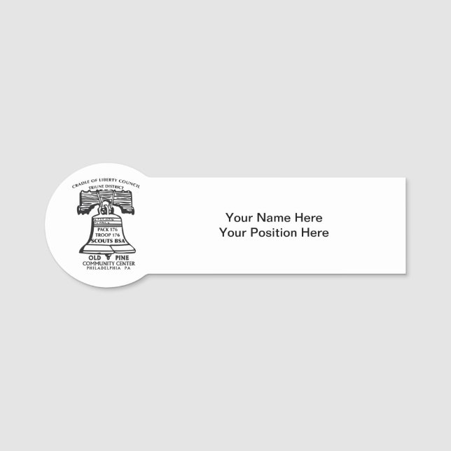 Personlig Namn Badge Namnbricka (Framsida)