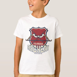 Personlig NAMN Bågskytte Recurvebåge Pil T Shirt
