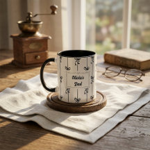 Personlig namn bågstrimmig mugg present till pappa