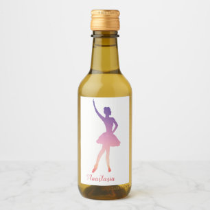 Personlig namn ballerina modern vinetikett