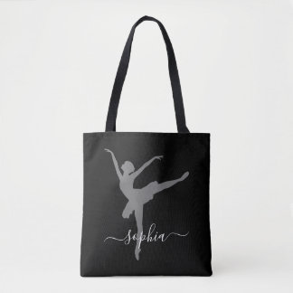 Personlig Namn Ballerina Tote Bag Tygkasse