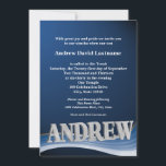 Personlig Namn Bar Mitzvah Inbjudningar<br><div class="desc">Kontakta denna designer för en anpassad Namn-inbjudan i din favoritfärg.  Perfekt för Bar Mitzvahs,  Bat Mitzvahs,  Examen och Födelsedagar.  Djärvt blocknamn över en våg av färg.</div>