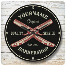 Personlig NAMN Barber Rak Razor Barbershop