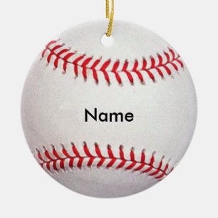 Personlig Namn Baseball-julprydnad Julgransprydnad Keramik