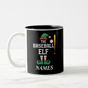 Personlig Namn Baseboll Tomte Familj Matchande Två-Tonad Mugg