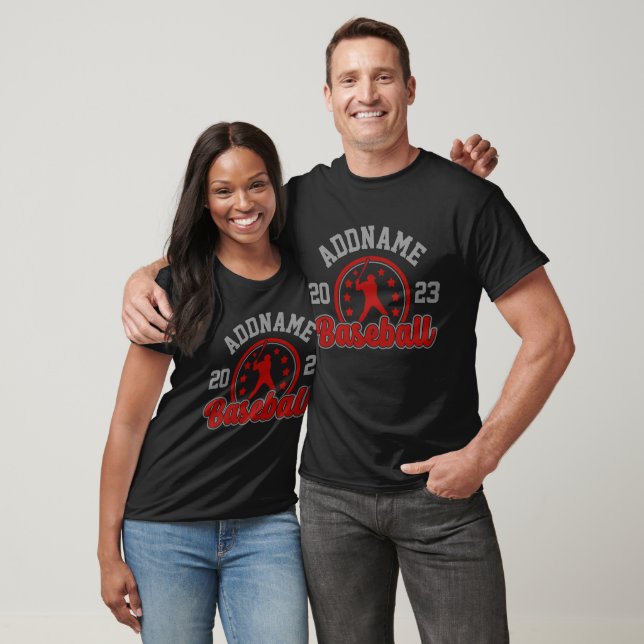 Personlig NAMN Basebollag Spelare Match T Shirt (Unisex)