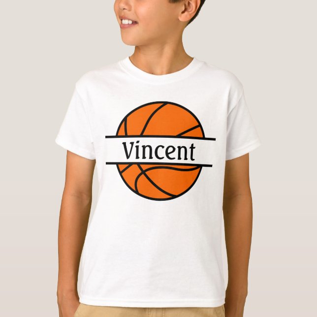 Personlig Namn Basket Boll T-shirt (Framsida)