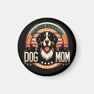 Personlig Namn Bernese Mountain Hund Vintage Mamma Magnet