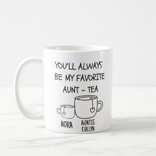 Personlig Namn Best Auntie Moster-tea Funny Kaffemugg