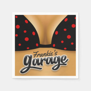 Personlig NAMN Bikini Babe Girl Man Cave Garage Pappersservett