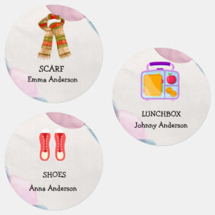 Personlig Namn, Bilder, beskrivning "9 i 1" Klistermärke