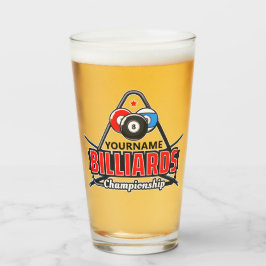 Personlig NAMN Billiards 8 Boll Bassäng Cue Rack Glaskopp