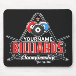 Personlig NAMN Billiards 8 Boll Bassäng Cue Rack Musmatta