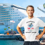 Personlig Namn Birthday Cruise Cocktail Anchor T Shirt<br><div class="desc">Den här designen skapades genom digital grafik. Du kan ändra stil på den här skjortan genom att välja Mer > under alternativet stil. Det kan vara personlig genom att klicka på anpassningsknappen och ändra färg, lägga till namn, initialer eller ord som du vill ha. Kontakta mig på colorflowcreations@gmail.com om du...</div>