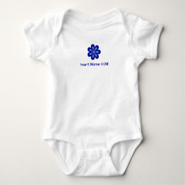 Personlig namn blå blomma onda ögat 4 tur t shirt