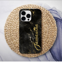Personlig namn Black golden marble anpassningsbar